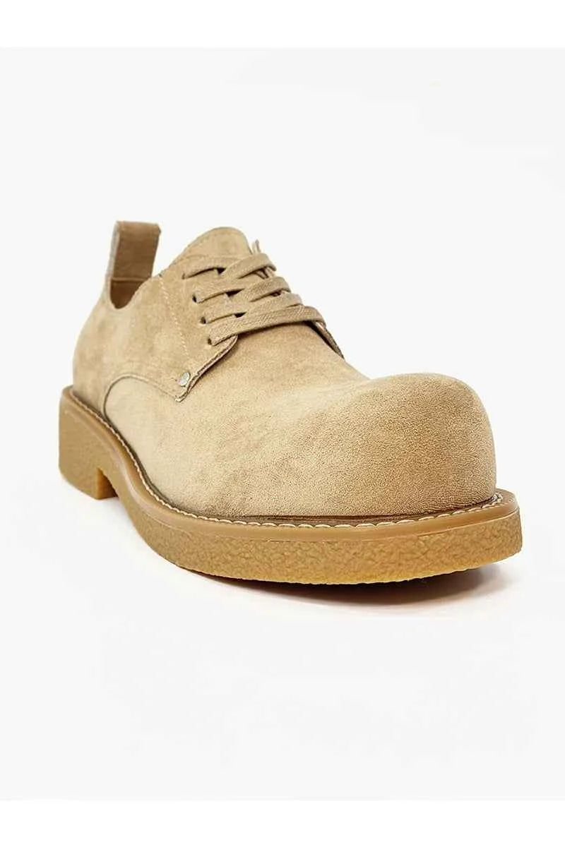 Chunky Suede Platform Derby Shoes