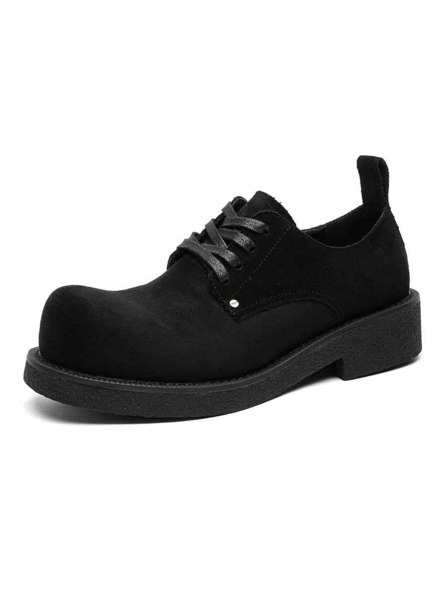 Chunky Suede Platform Derby Shoes