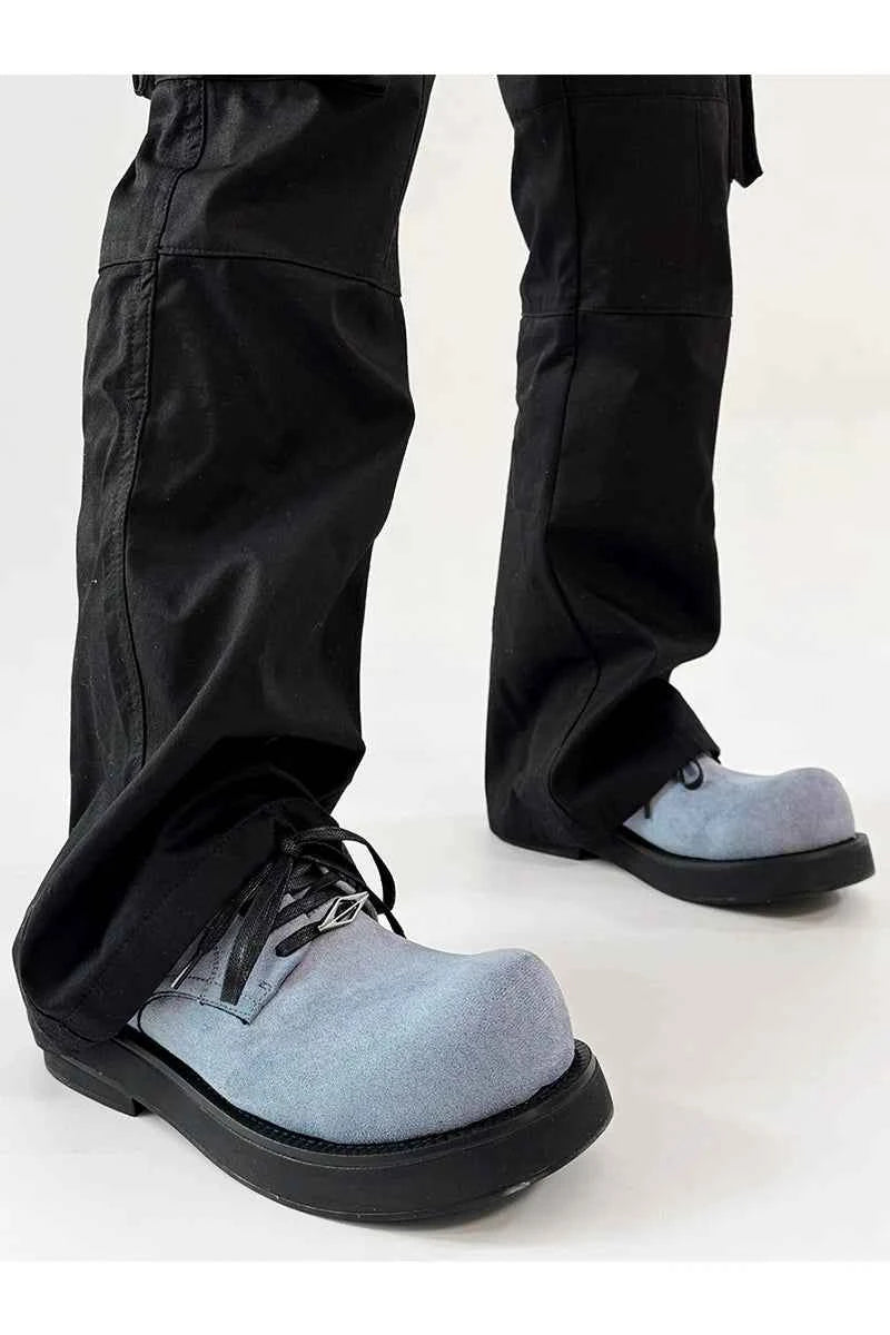 Chunky Work-Style Suede Derby Shoes