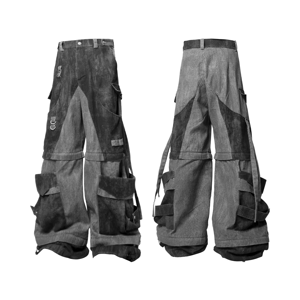 Convertible Panel Cargo Wide Leg Pants - Versatile Comfort for Every Occasion