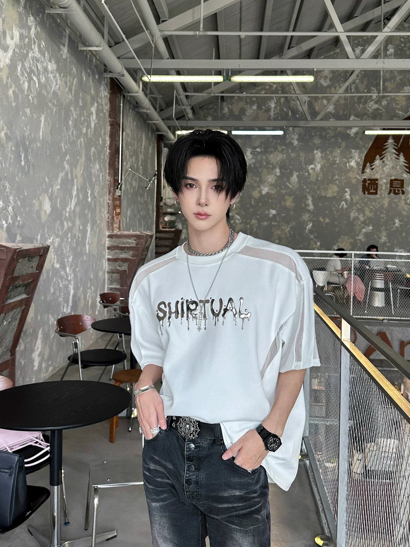Chrome Spirit Mesh Ritual Tee