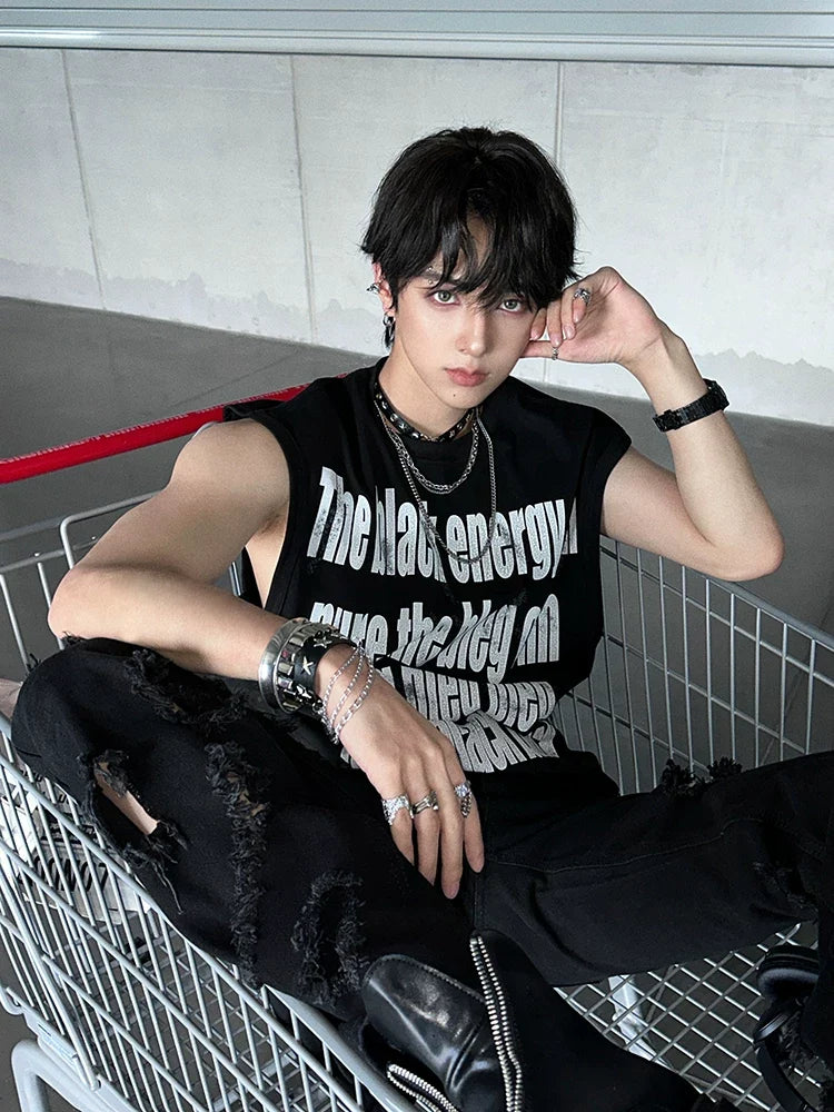 Black Energy Oversized Statement Tee