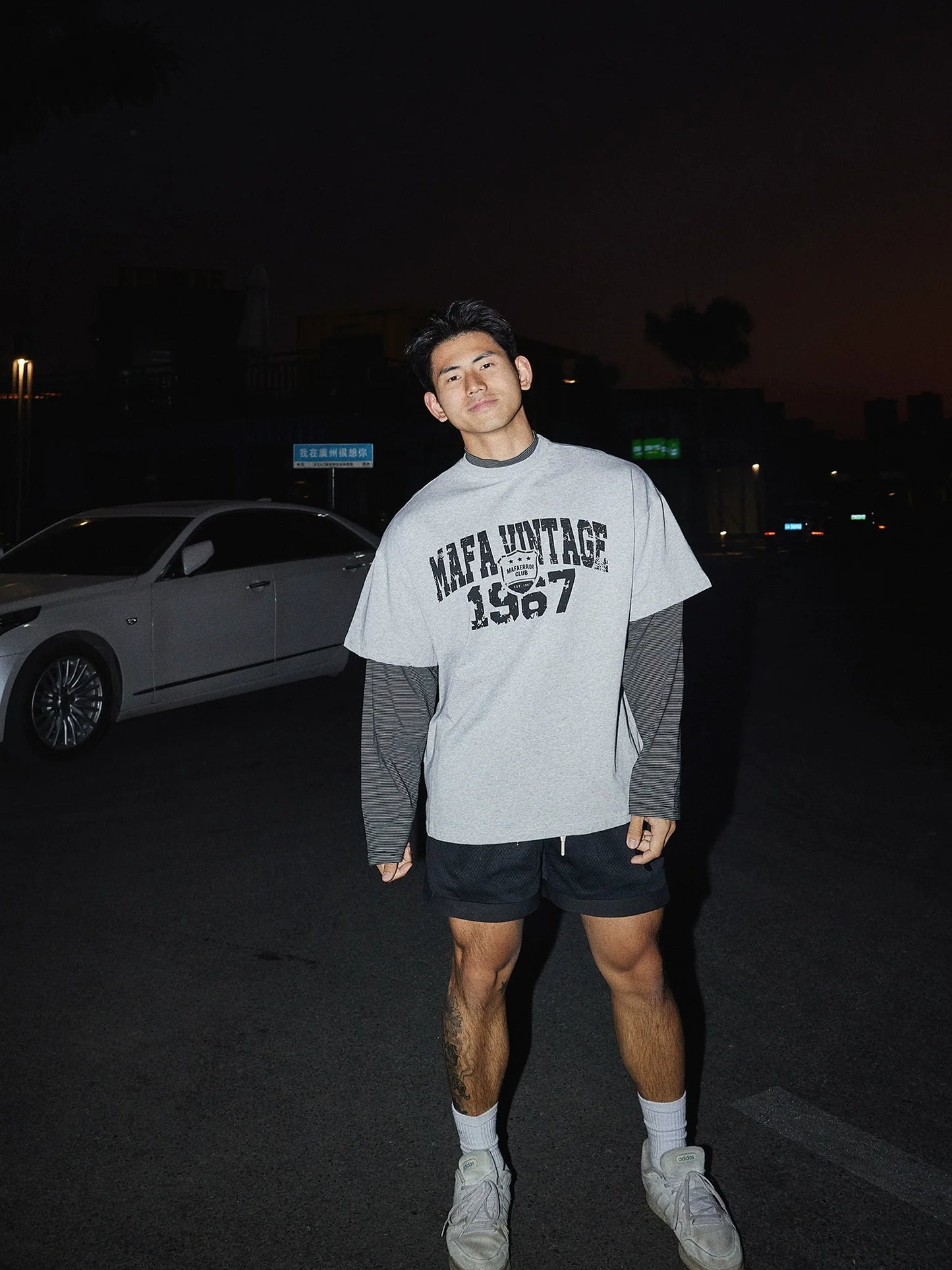 Vintage Graphic Layered Tee