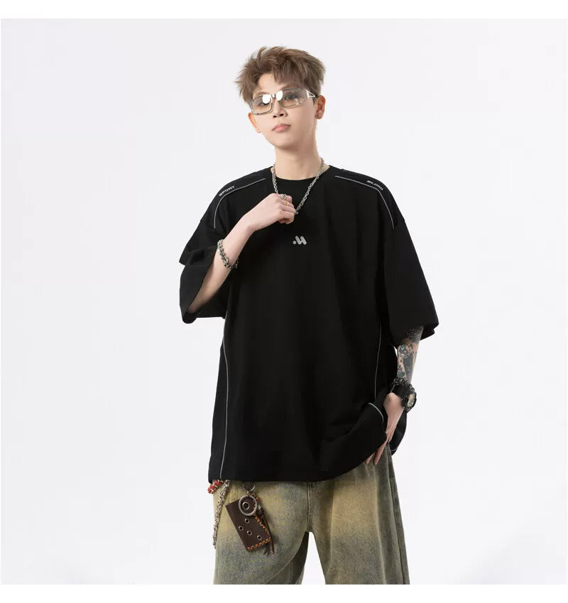 Midnight Circuit Oversized Tech Tee