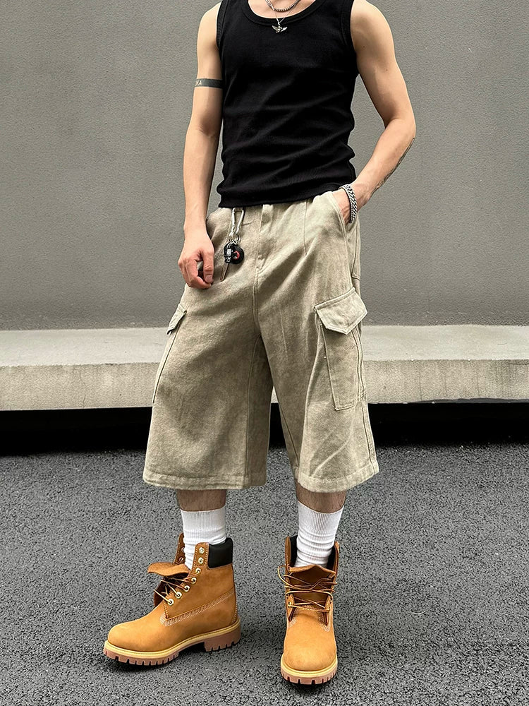 Stonewash Cargo Shorts for Comfortable Summer Style