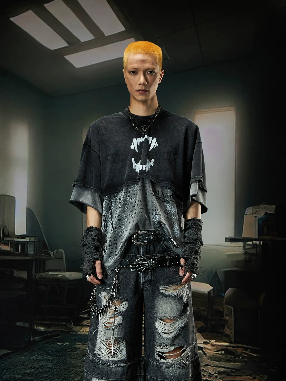 Eclipse Fade Layered Acid-Wash Tee
