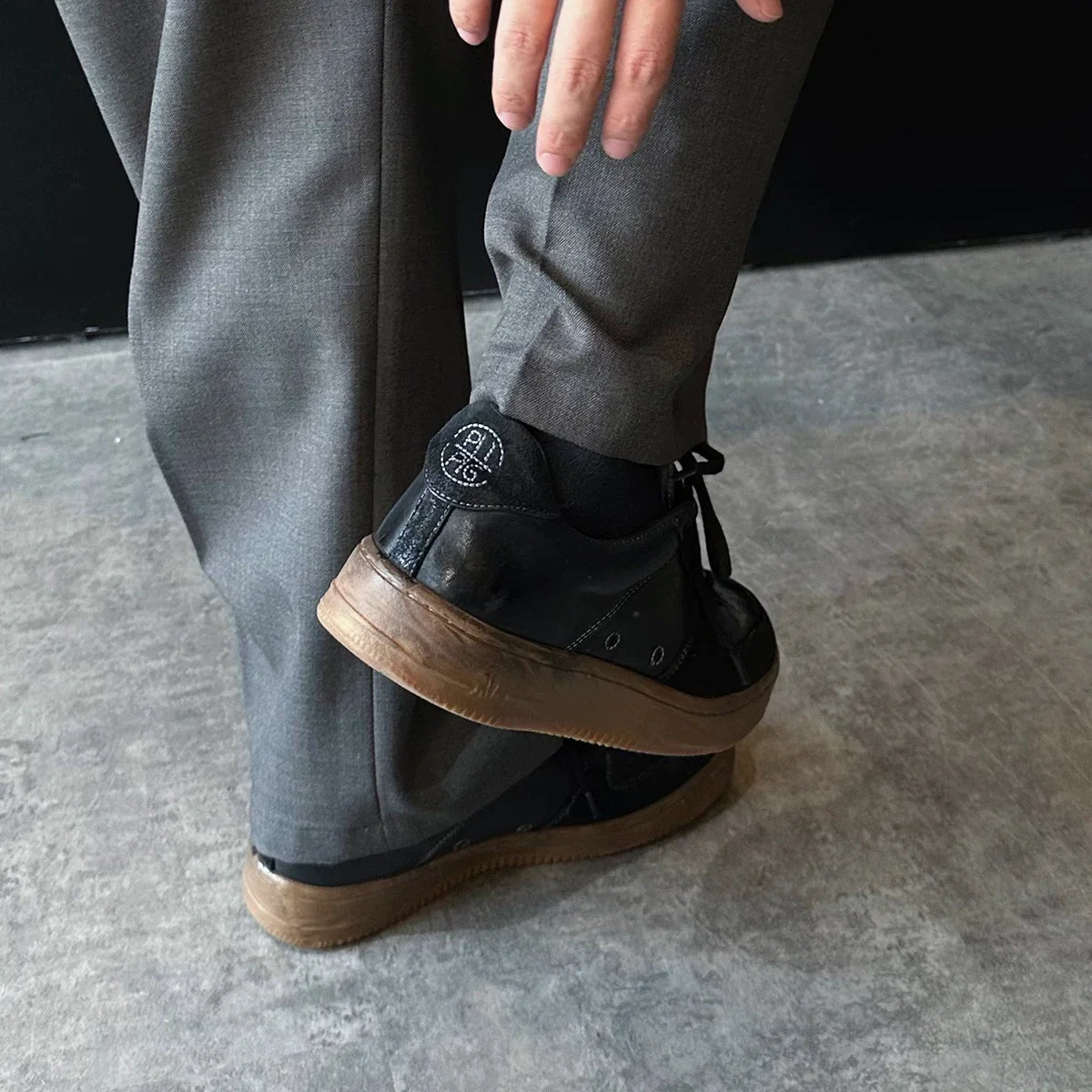 Vintage Leather Court Sneakers - Skipkicks