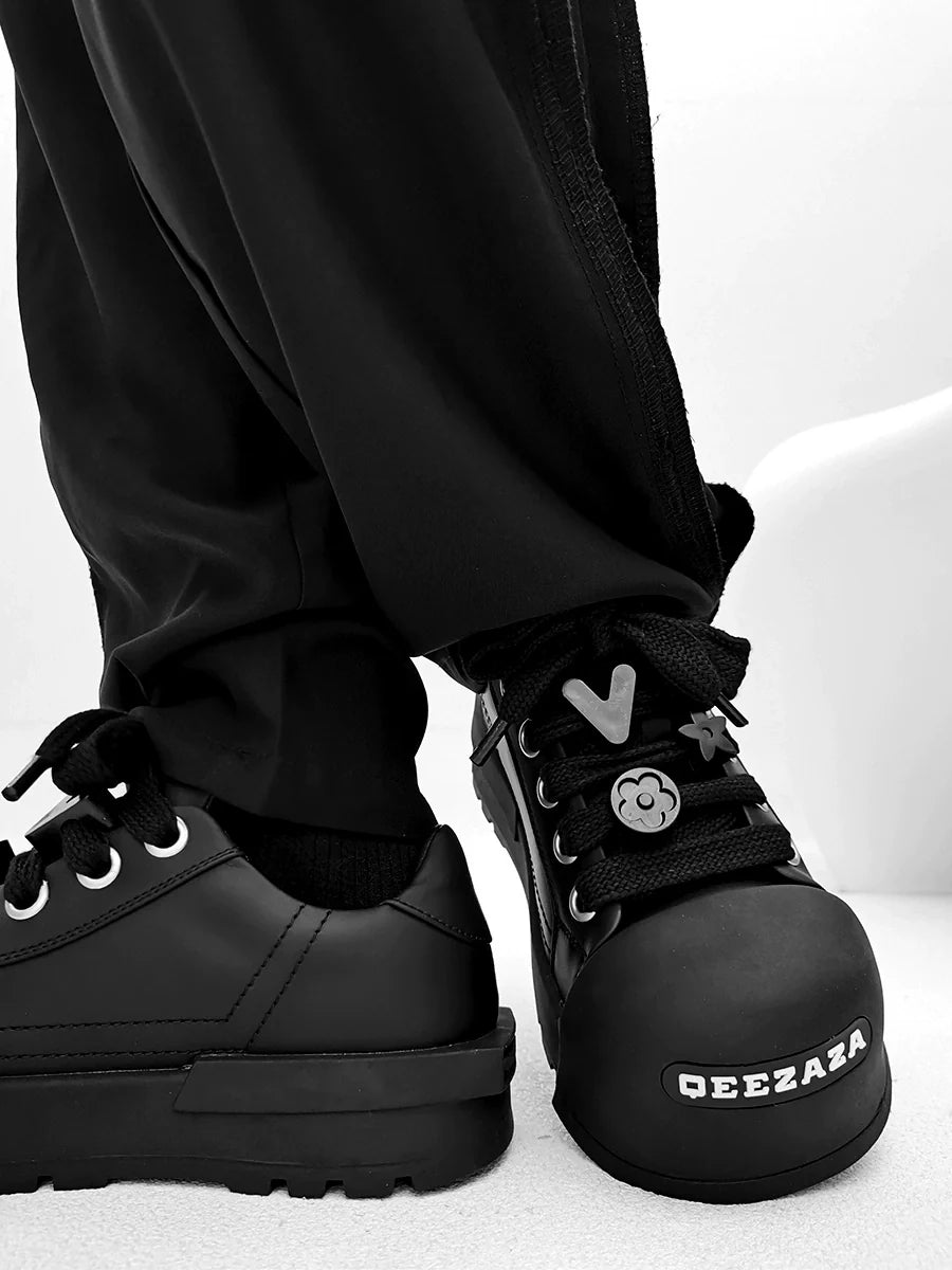 Chunky Platform Sneakers with Lace Charms - Skipkicks
