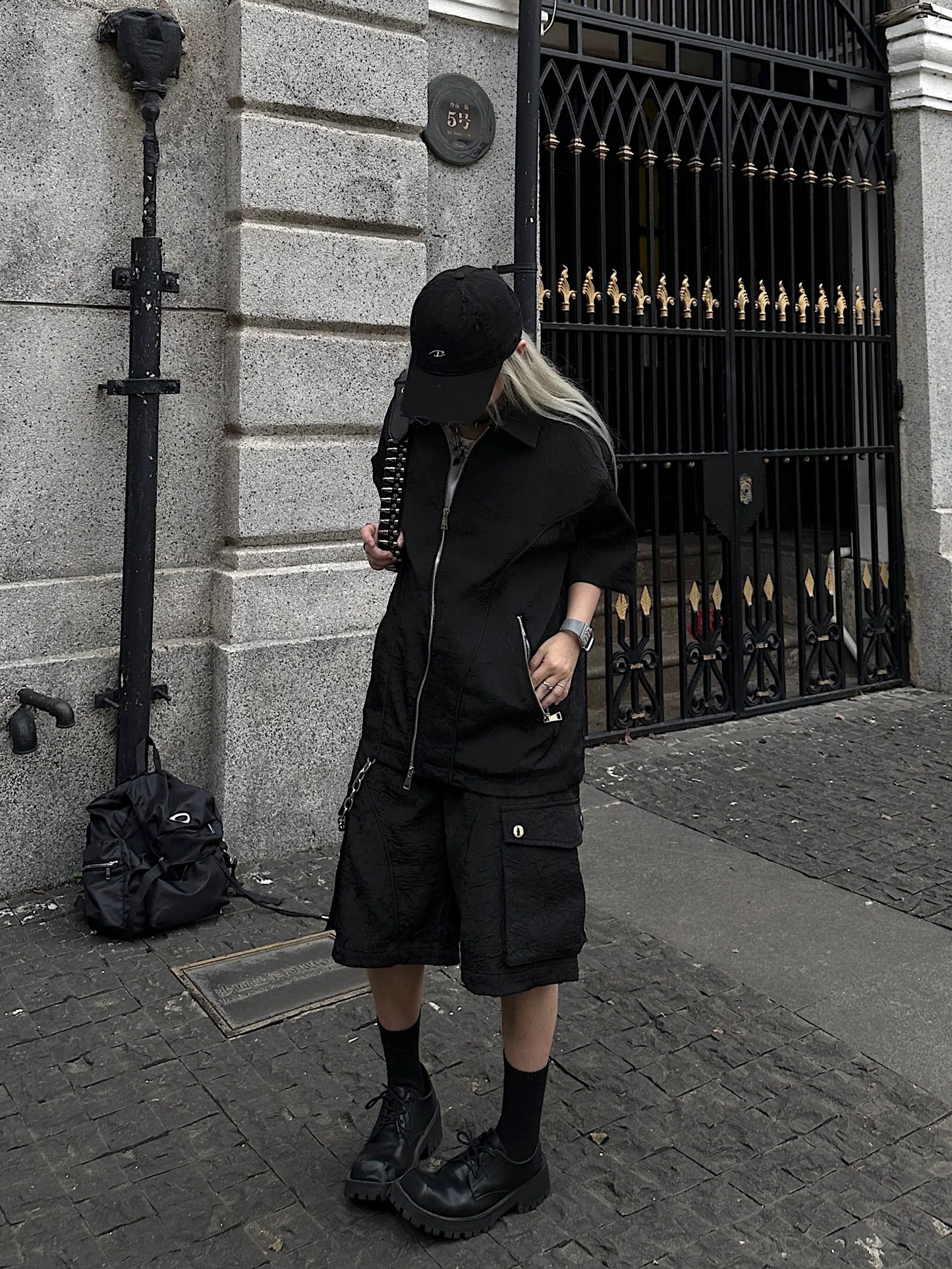 Men's Wrinkle-Texture Cargo Shorts - Stylish Utility for Every Season