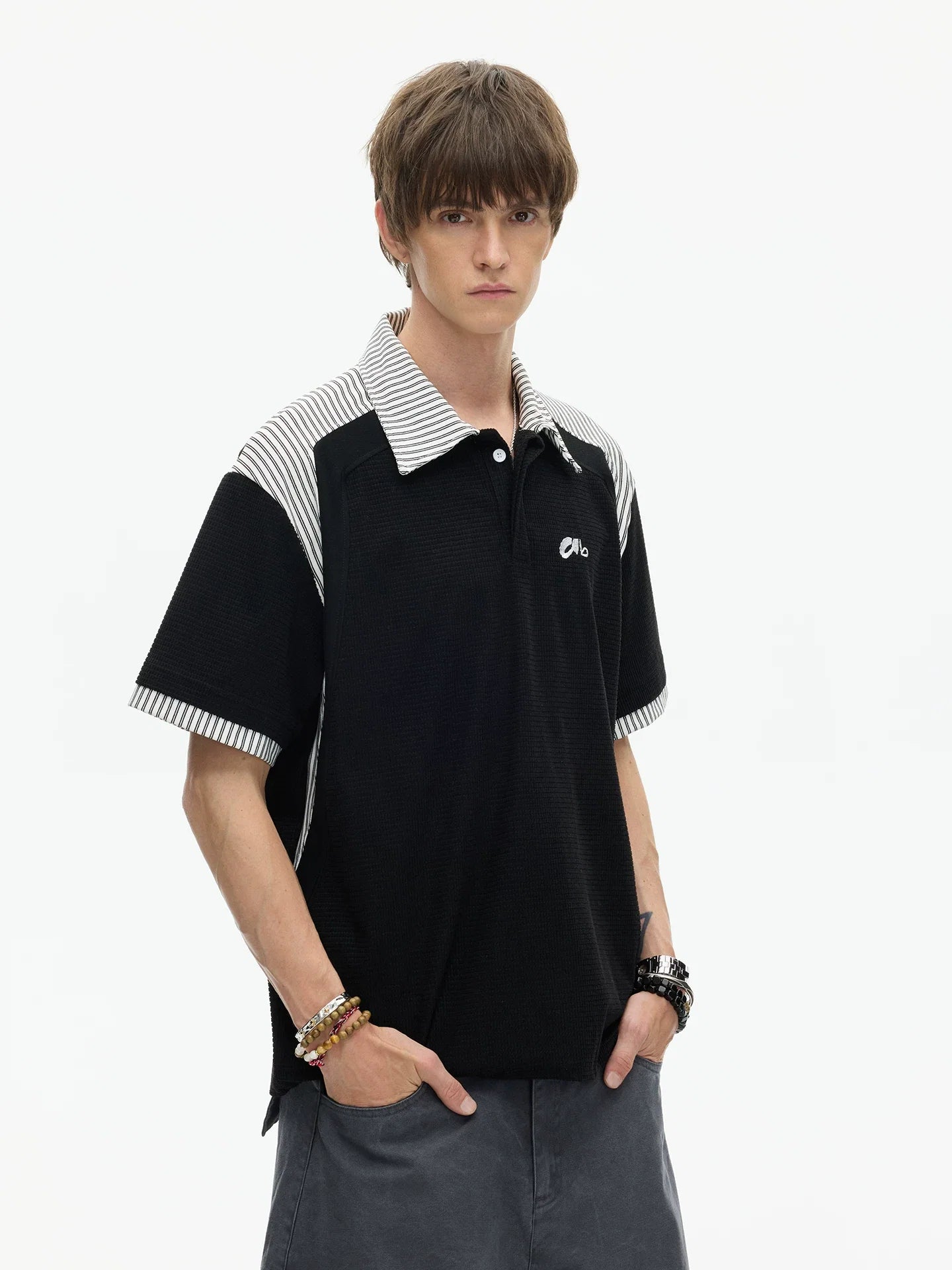 Stripe Collar Club Polo Tee