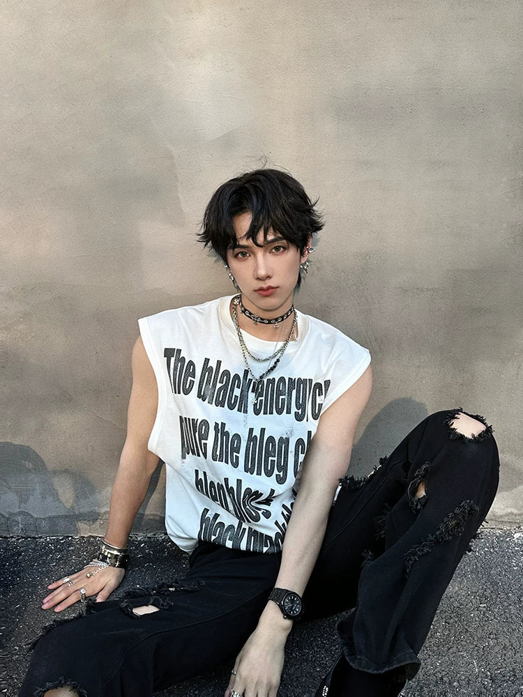 Black Energy Oversized Statement Tee