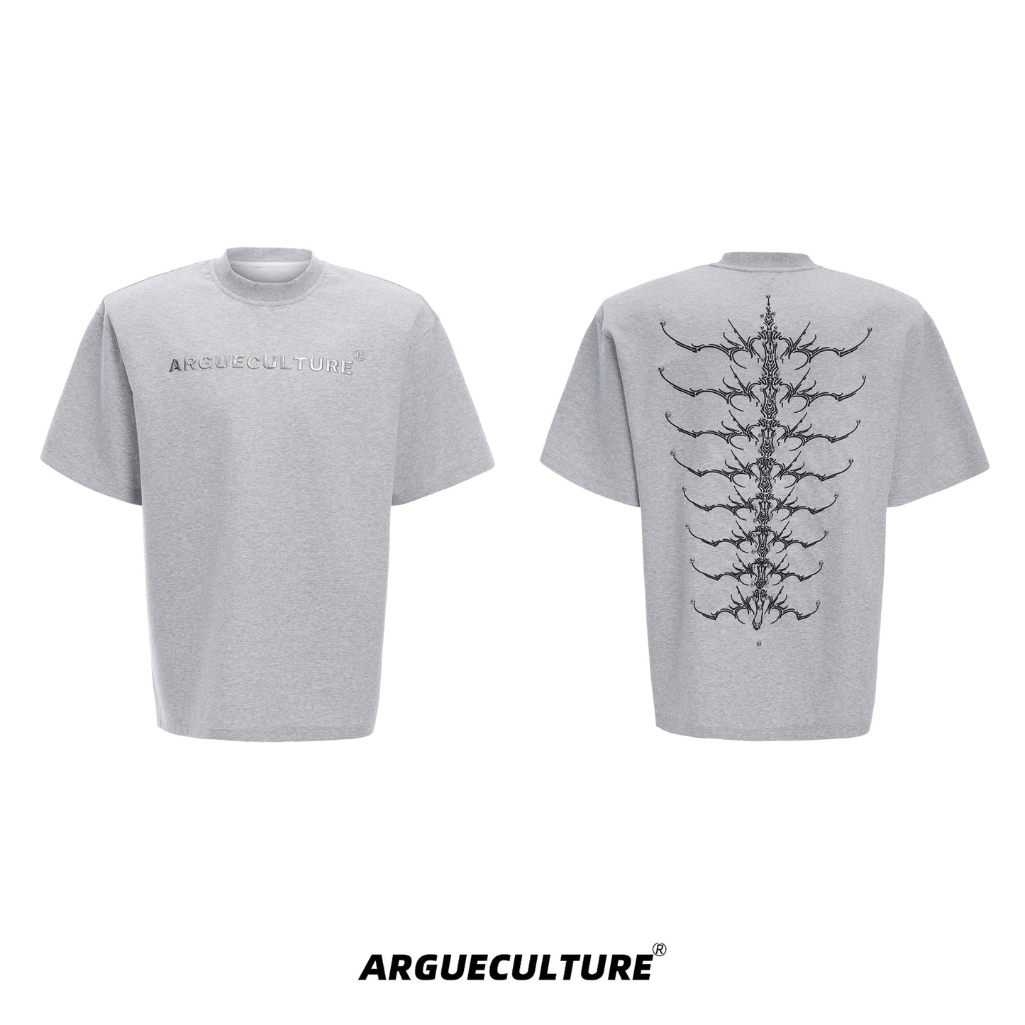 Spine Crystal Grey Graphic Tee