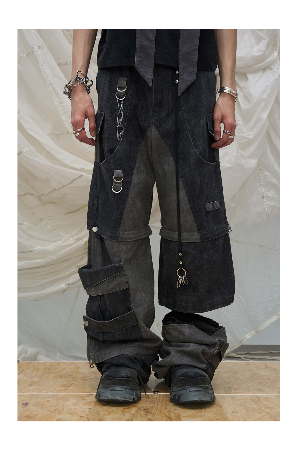 Convertible Panel Cargo Wide Leg Pants - Versatile Comfort for Every Occasion