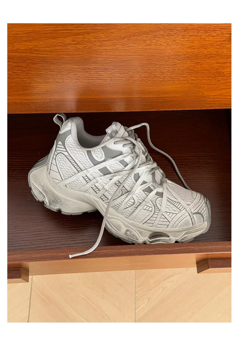 Graphic Platform Chunky Sneakers - Skipkicks