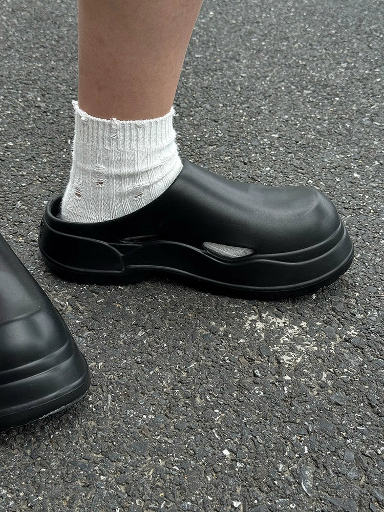 Black and White Slip-On Clogs - Skipkicks