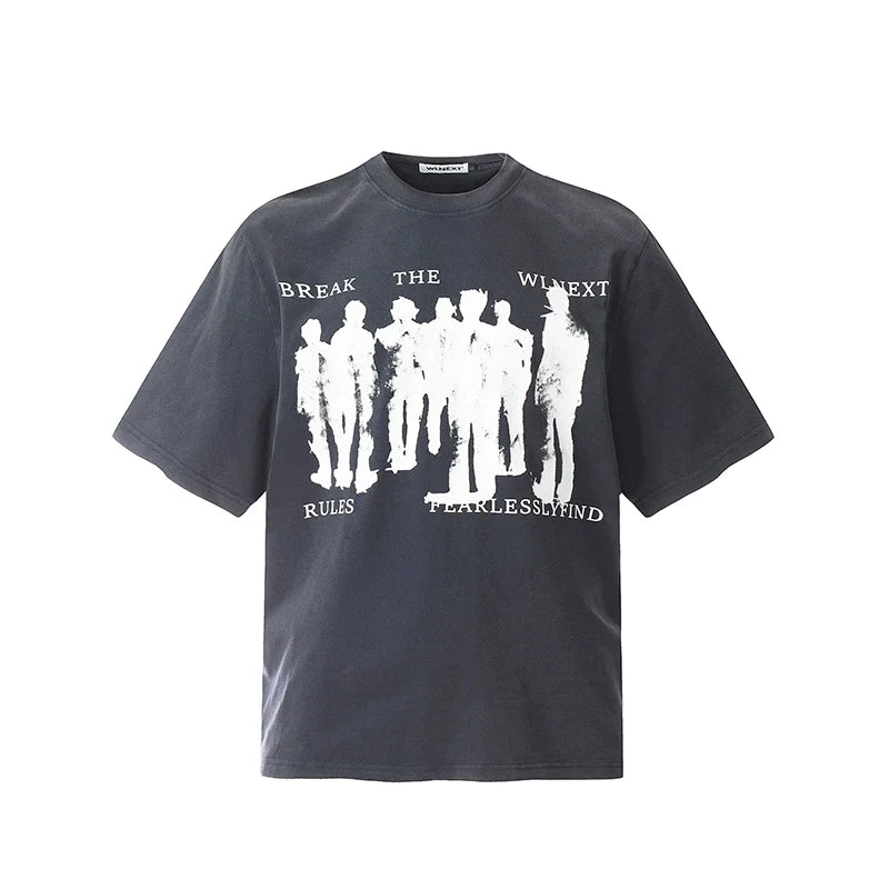 Artistic Graphic Print Oversized T-Shirt