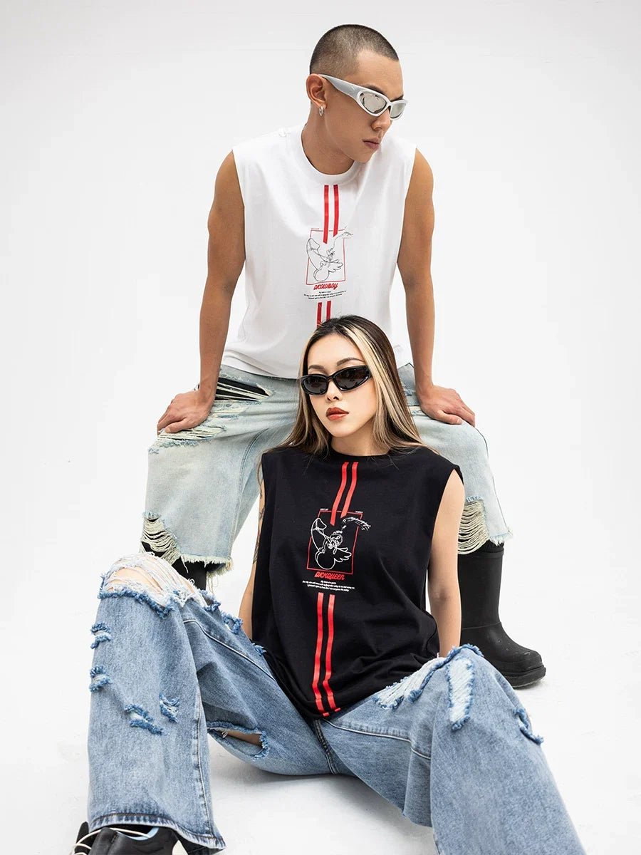Redline Cowboy Graphic Sleeveless Tee