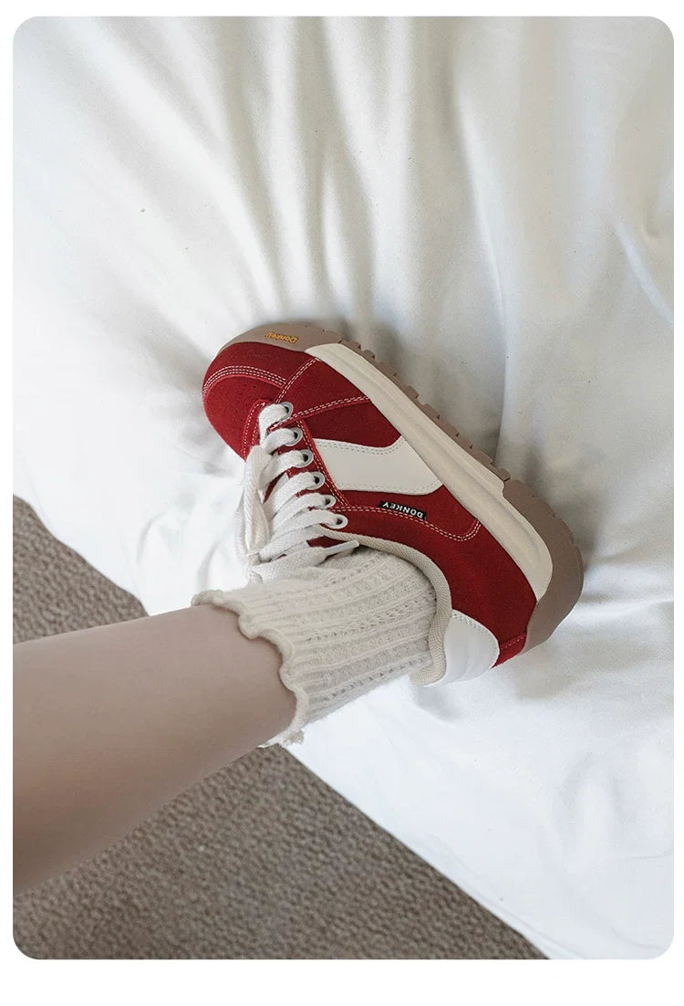 Crest Suede Court Sneakers - Skipkicks