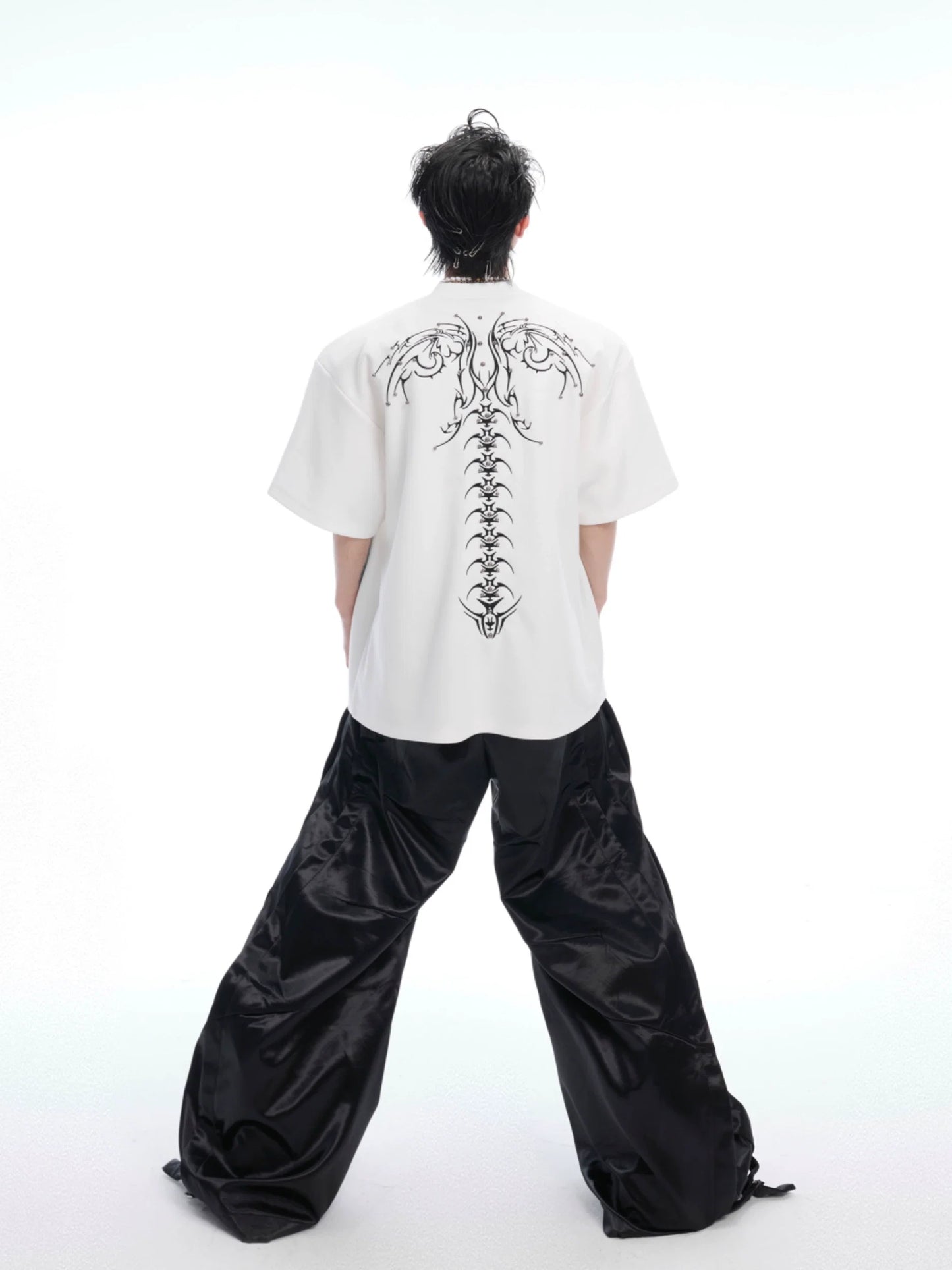 Crystal Wing White Oversized Tee