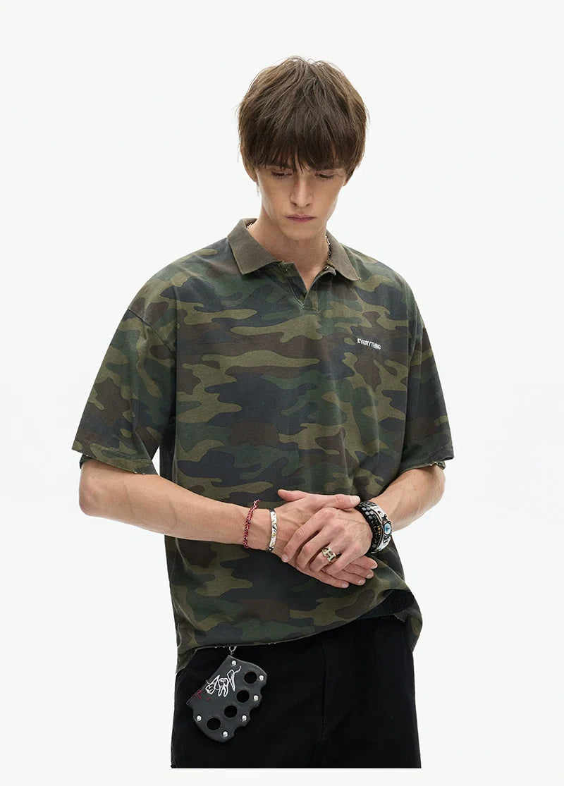 Evergreen Camo Everything Polo Tee