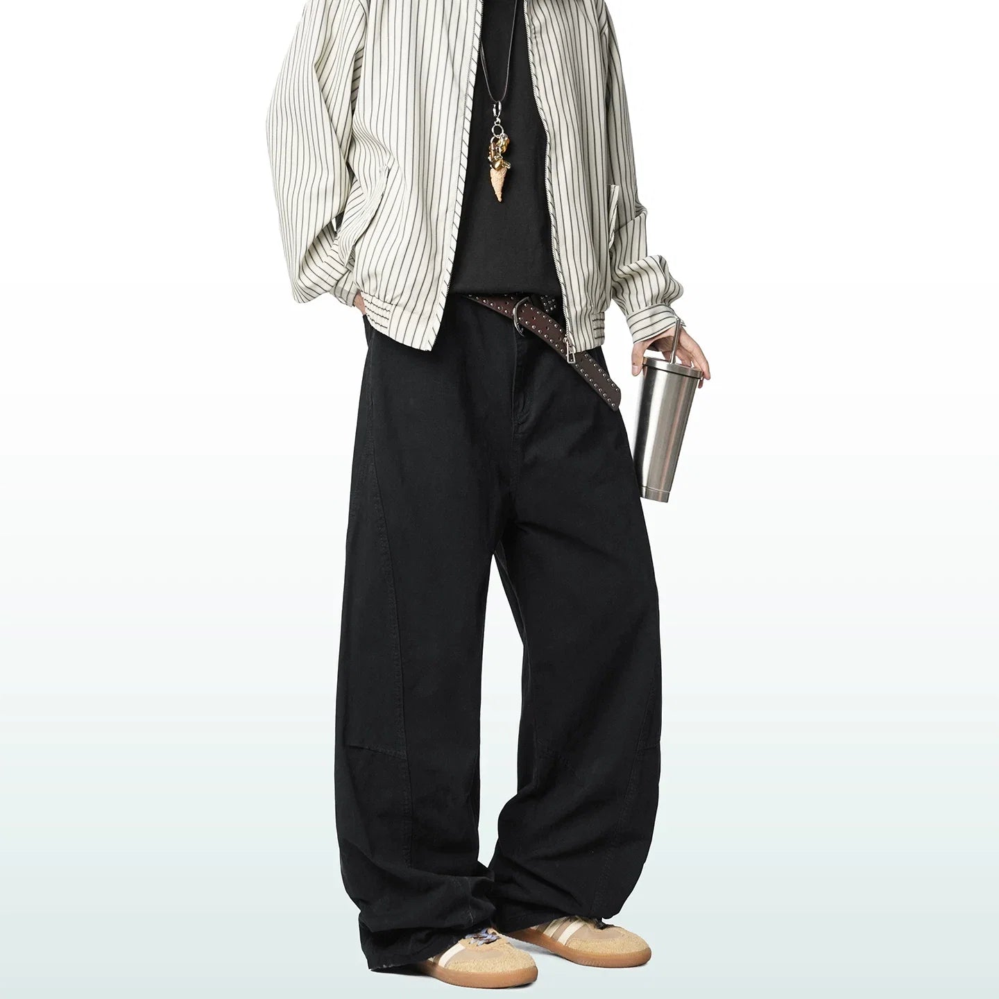 Sage Drift Wide Cargo Trousers