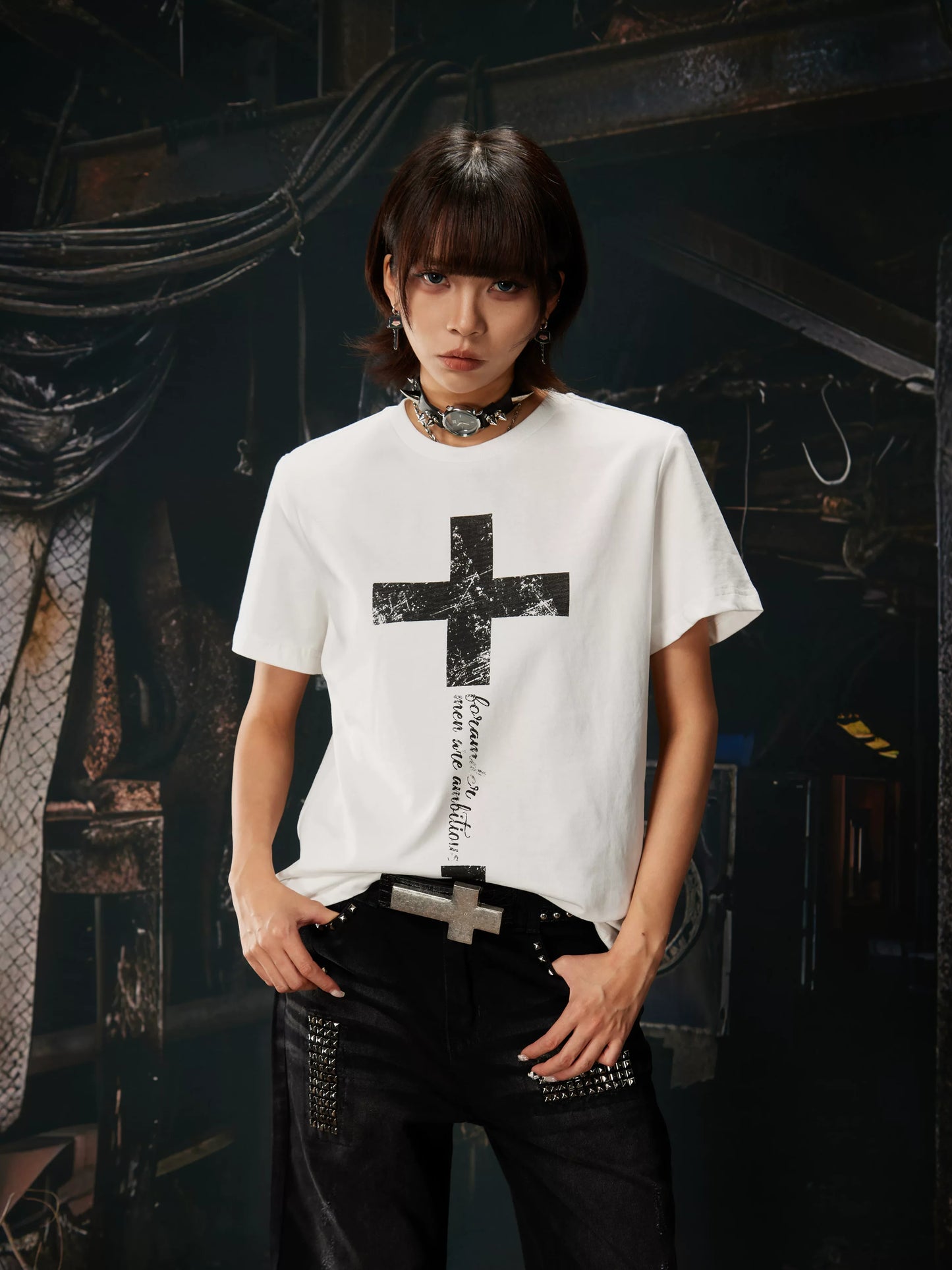 Sanctum Script Cross Graphic Tee
