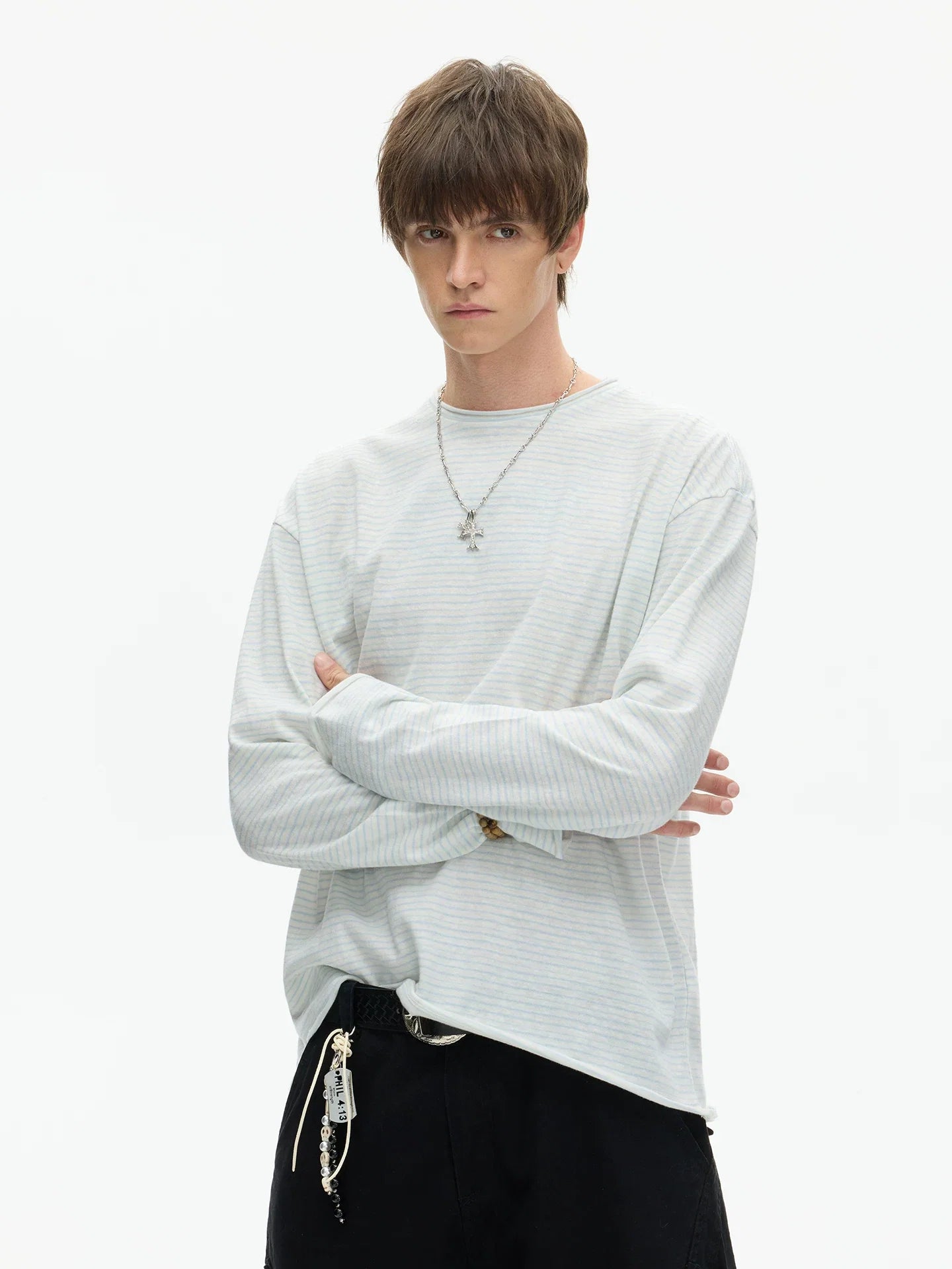 Tidal Stripe Layered Long Sleeve Tee