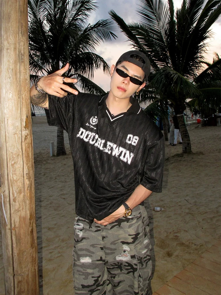 Tropic Noir Mesh Jersey Tee