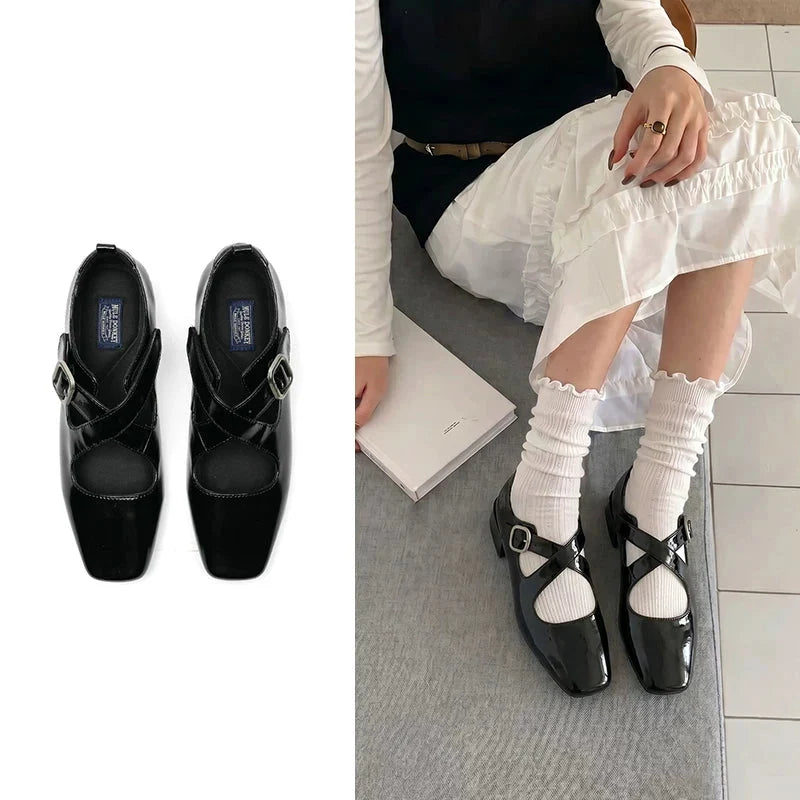 Mint Dot Mary Jane Flats - Skipkicks