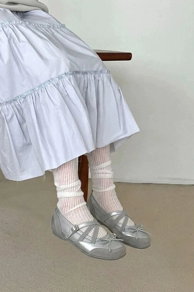 Starlight Ribbon Ballet Flats - Skipkicks