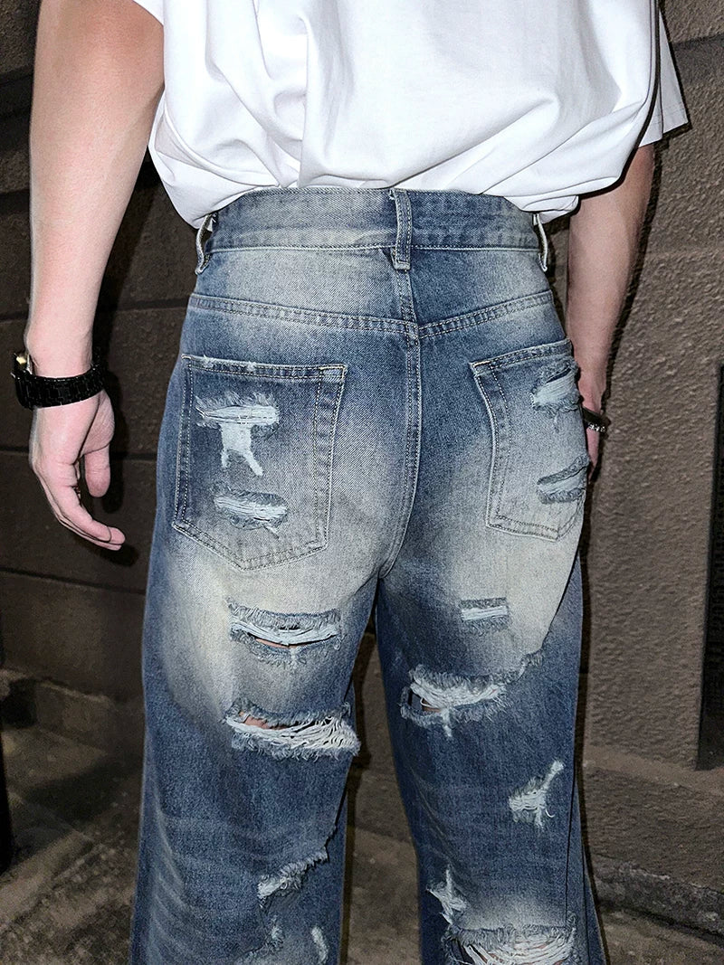 Ruinwave Super-Distressed Wide Cargo Jeans – Bold Street Style