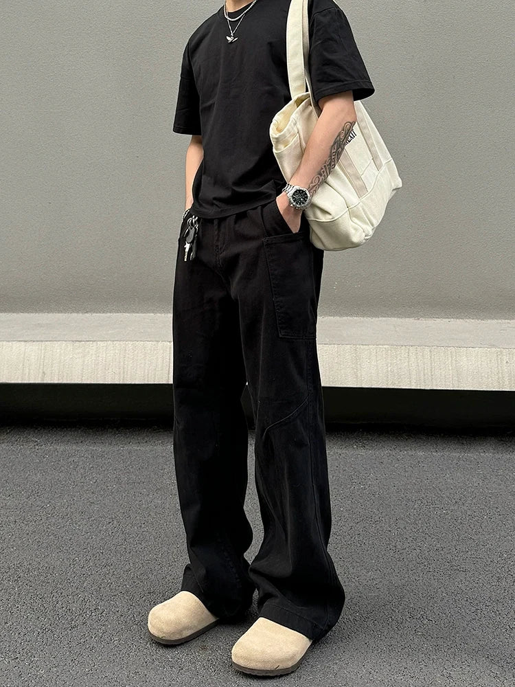 Obsidian Cargo Wide-Leg Pants - Effortless Style and Comfort
