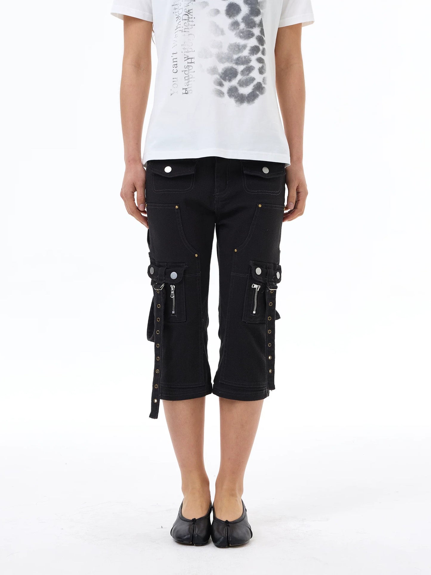Midnight Strap Cargo Capris