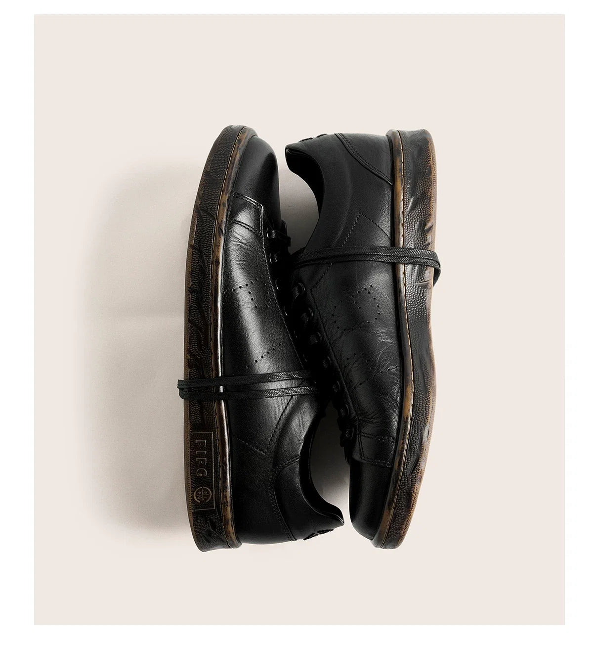 Minimalist Black Casual Derby Sneakers - Skipkicks