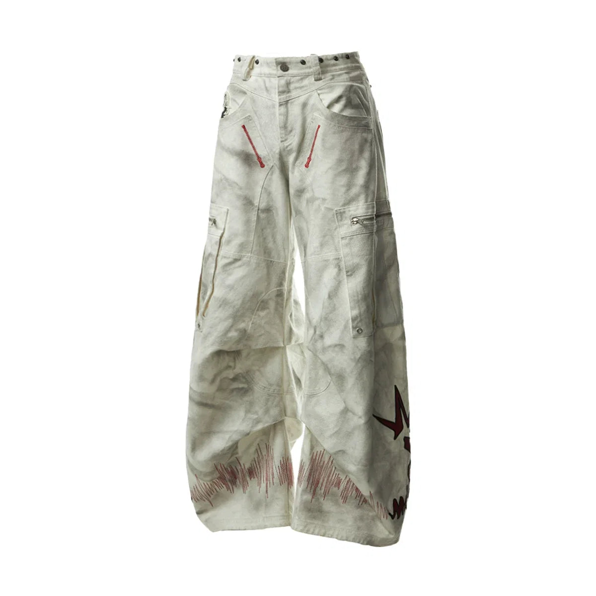 Detachable Apron Wide-Leg Cargo Pants - Fashion Meets Functionality