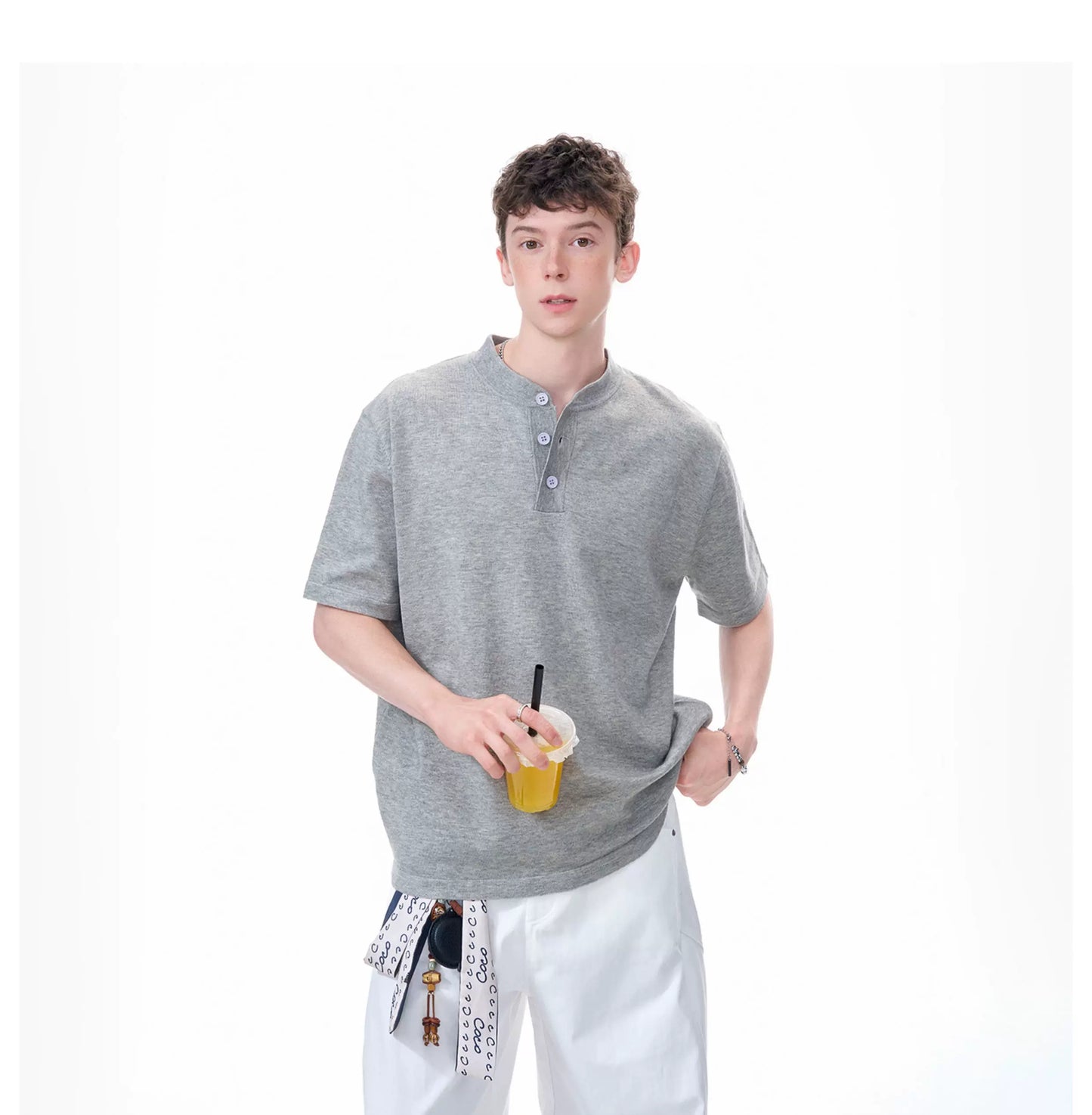 Cloudline Short-Sleeve Henley Tee