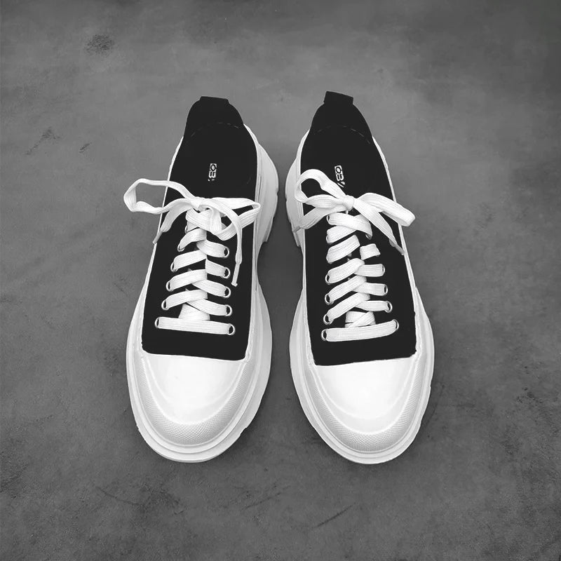 Binary Ridge Platform Canvas Sneakers