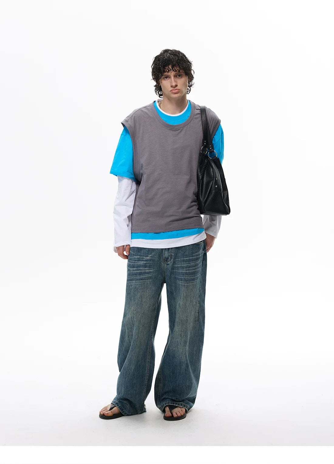 Two-Tone Stack Layer Tee Top