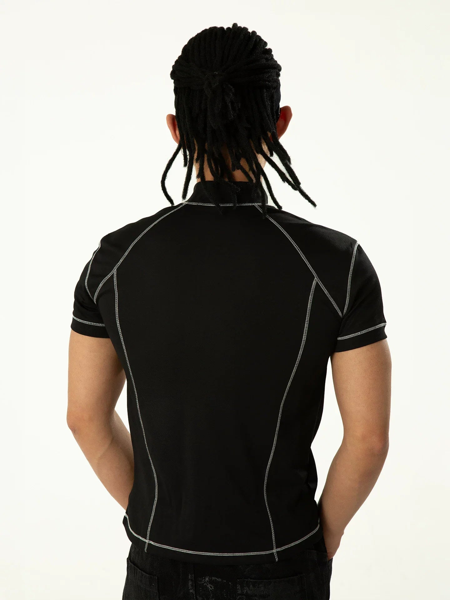 Circuit Line Contrast Zip Tech Tee