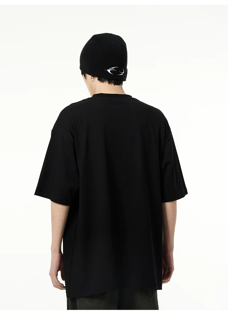Oversized Crowd Graphic T-Shirt