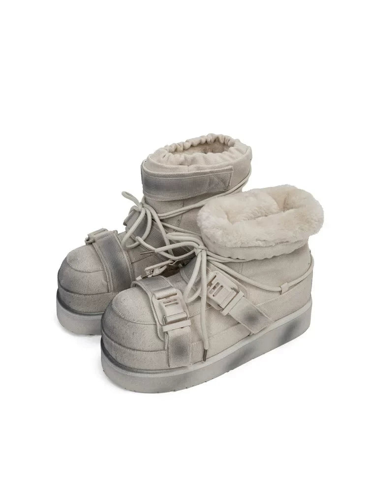 Lunar Drift Triple-Buckle Platform Boots - Skipkicks