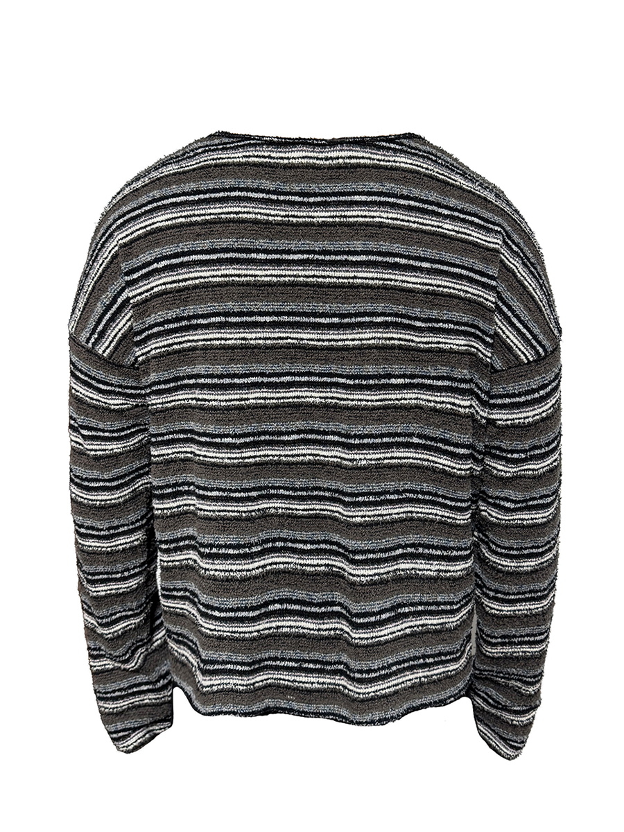 Textured Stripe Relaxed Knit Top