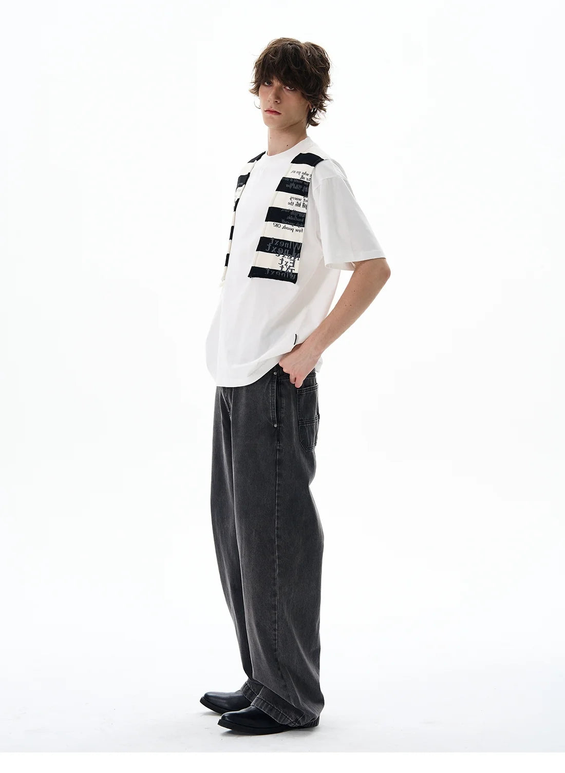 Graphic Stripe Patchwork Tee