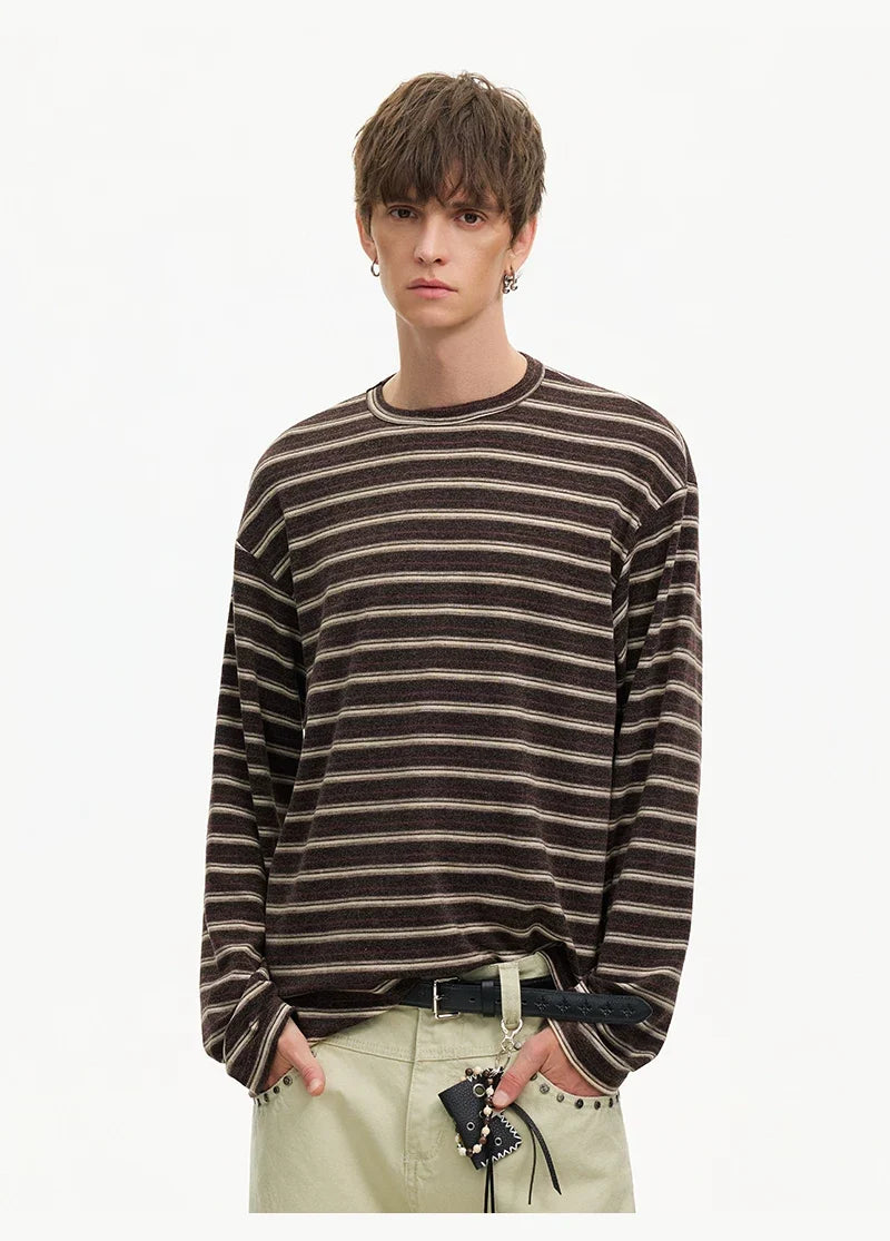 Strata Stripe Long‑Sleeve Tee