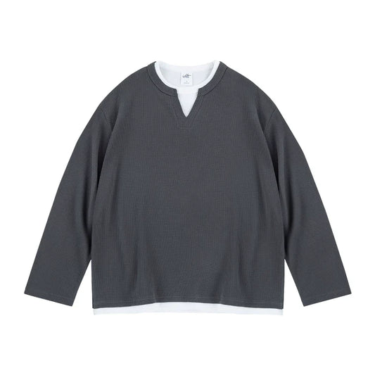 Layernotch Waffle Long Sleeve Tee