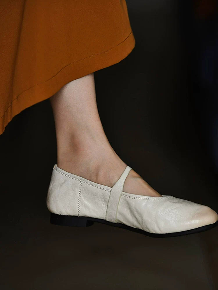 Ivory Slim Strap Mary Janes - Skipkicks