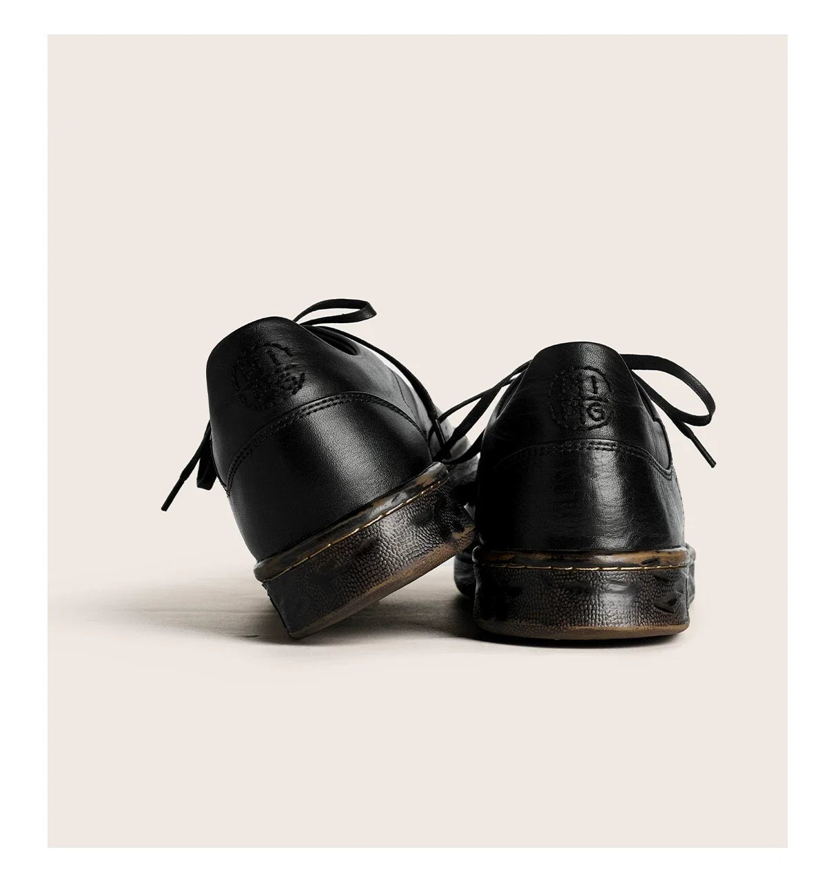 Minimalist Black Casual Derby Sneakers - Skipkicks