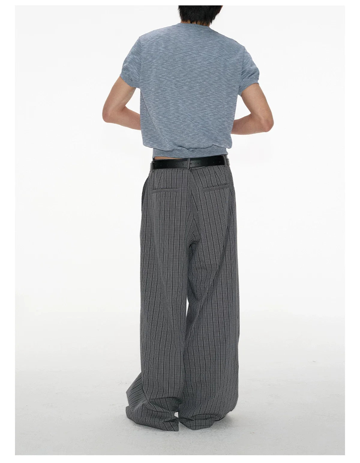 Mock Neck Short-Sleeve Knit Tee