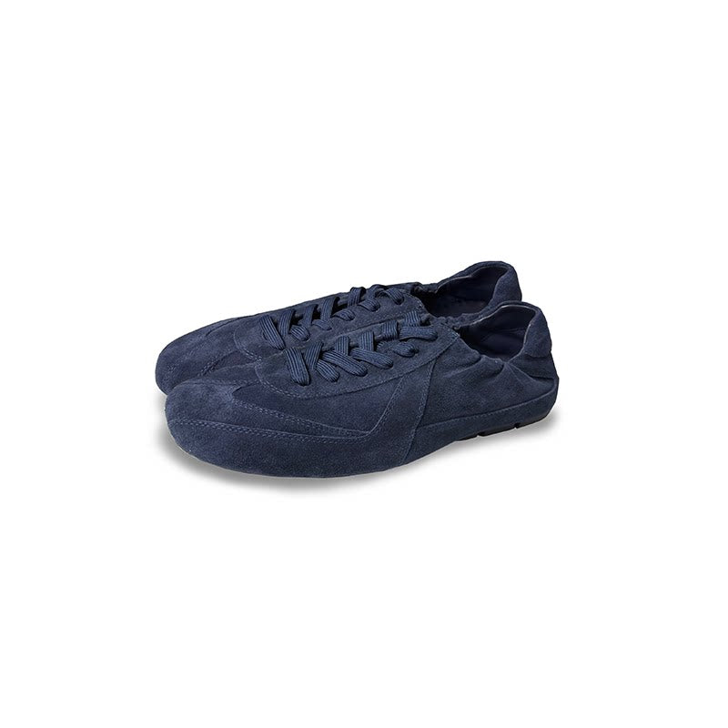 Suede Minimalist Lace-Up Sneakers - Skipkicks