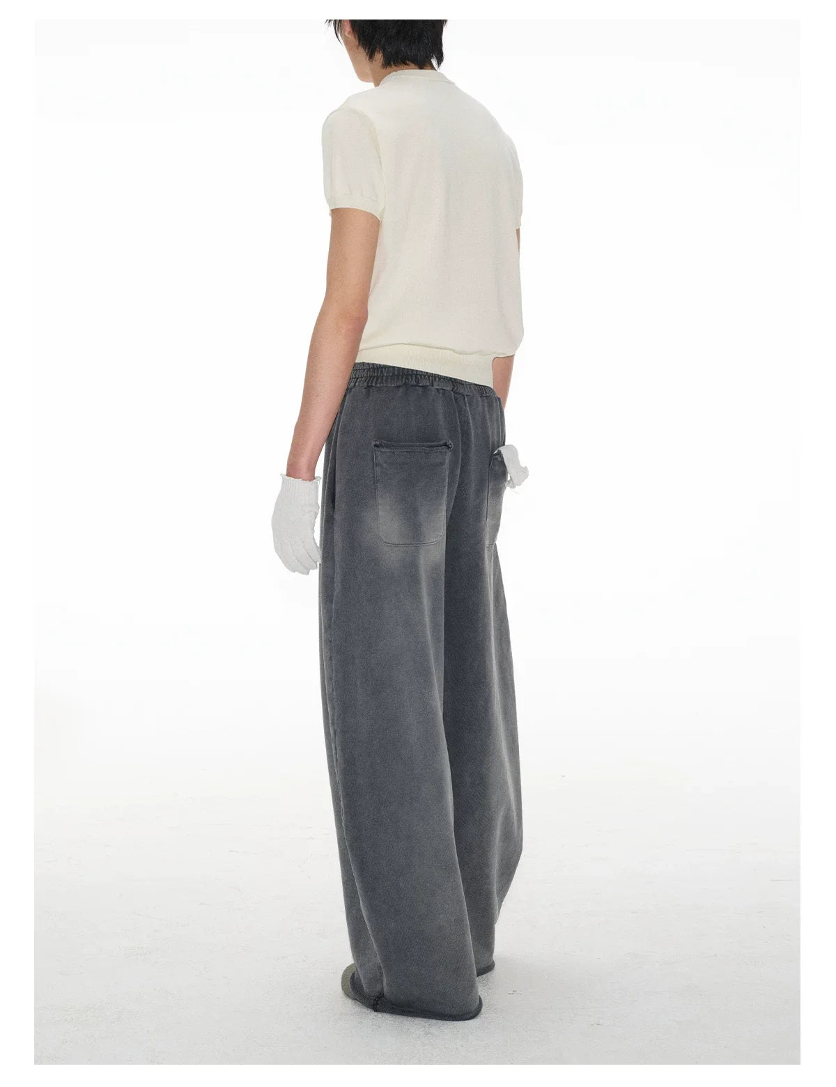 Mock Neck Short-Sleeve Knit Tee